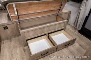 2026 Forest River Flagstaff Micro Lite 25FBD Couples Travel Trailer Interior Image