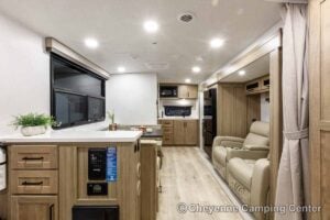 2027 Forest River Flagstaff Micro Lite 25FBD Couples Travel Trailer Interior Image