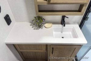 2027 Forest River Flagstaff Micro Lite 25FBD Couples Travel Trailer Interior Image