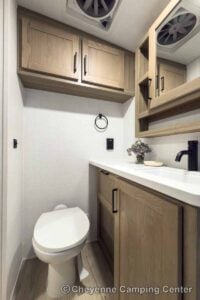 2027 Forest River Flagstaff Micro Lite 25FBD Couples Travel Trailer Interior Image
