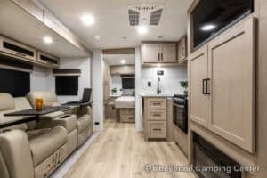 2026 Forest River Flagstaff Micro Lite 25FBLS Couples Travel Trailer Interior Image