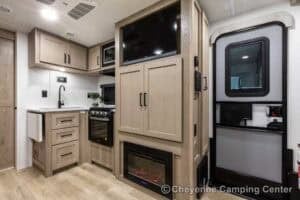 2026 Forest River Flagstaff Micro Lite 25FBLS Couples Travel Trailer Interior Image