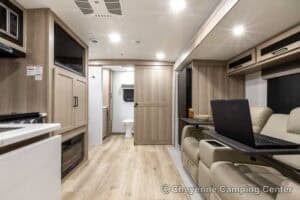2026 Forest River Flagstaff Micro Lite 25FBLS Couples Travel Trailer Interior Image