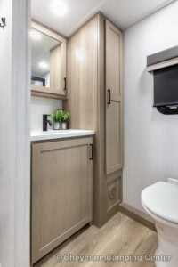 2026 Forest River Flagstaff Micro Lite 25FBLS Couples Travel Trailer Interior Image