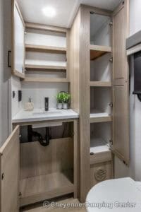 2026 Forest River Flagstaff Micro Lite 25FBLS Couples Travel Trailer Interior Image