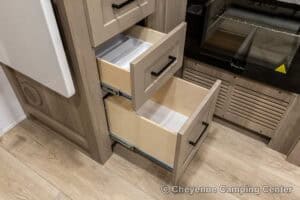 2026 Forest River Flagstaff Micro Lite 25FBLS Couples Travel Trailer Interior Image