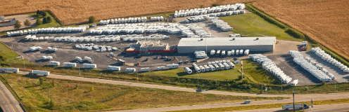 Ariel view of Cheyenne Camping Center dealership in Walcott, IA