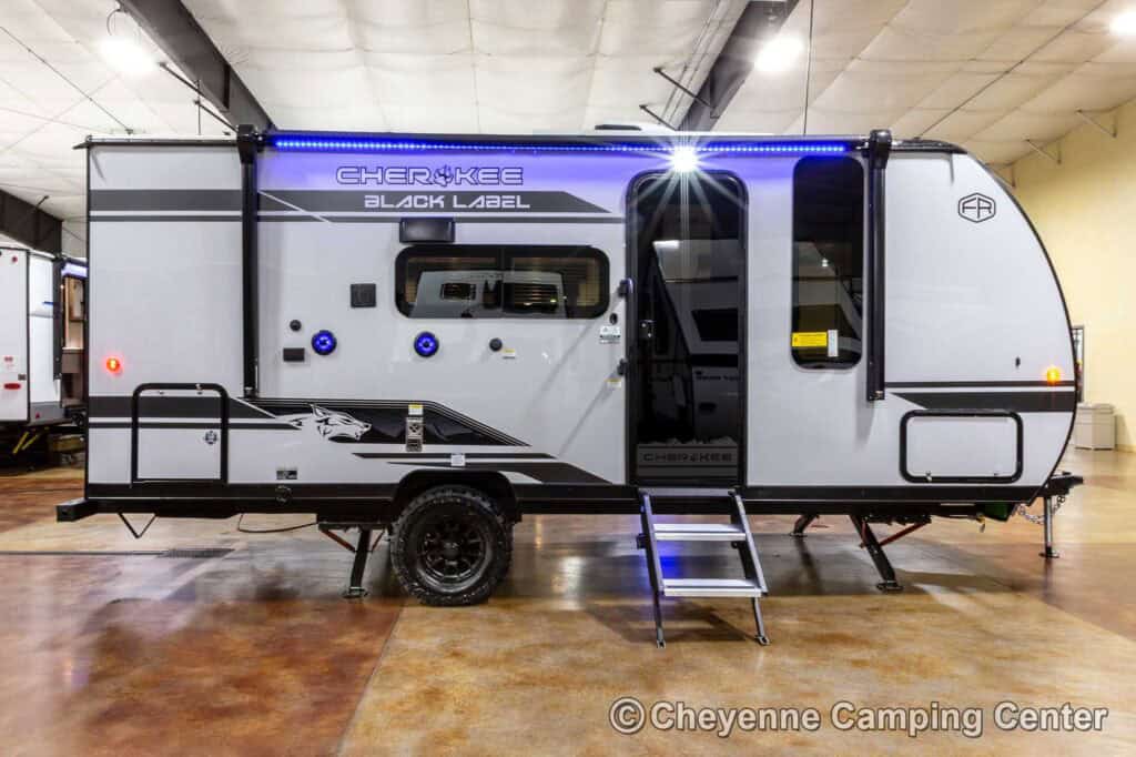2027 Forest River Cherokee Wolf Pup Black Label 16FQBLW Small Camper Enterior Image