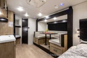 2026 Forest River Cherokee Wolf Pup Black Label 17JWBL Small Bunkhouse Travel Trailer Interior Image