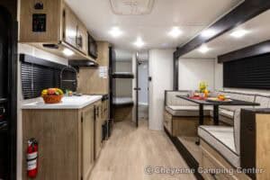 2026 Forest River Cherokee Wolf Pup Black Label 17JWBL Small Bunkhouse Travel Trailer Interior Image