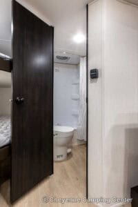 2026 Forest River Cherokee Wolf Pup Black Label 17JWBL Small Bunkhouse Travel Trailer Interior Image