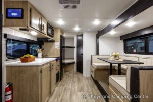 2027 Forest River Cherokee Wolf Pup Black Label 17JWBL Small Bunkhouse Travel Trailer Interior Image