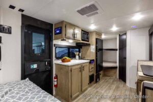 2027 Forest River Cherokee Wolf Pup Black Label 17JWBL Small Bunkhouse Travel Trailer Interior Image