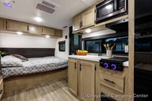 2027 Forest River Cherokee Wolf Pup Black Label 17JWBL Small Bunkhouse Travel Trailer Interior Image