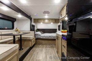 2027 Forest River Cherokee Wolf Pup Black Label 17JWBL Small Bunkhouse Travel Trailer Interior Image