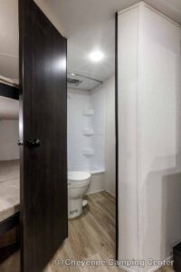 2027 Forest River Cherokee Wolf Pup Black Label 17JWBL Small Bunkhouse Travel Trailer Interior Image