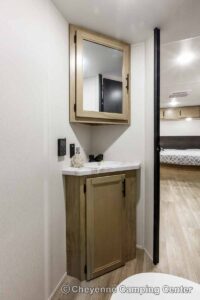 2027 Forest River Cherokee Wolf Pup Black Label 17JWBL Small Bunkhouse Travel Trailer Interior Image
