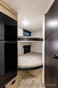 2027 Forest River Cherokee Wolf Pup Black Label 17JWBL Small Bunkhouse Travel Trailer Interior Image