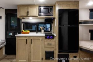 2027 Forest River Cherokee Wolf Pup Black Label 17JWBL Small Bunkhouse Travel Trailer Interior Image