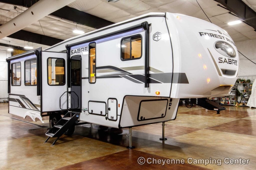 2025 Forest River Sabre 25RLS Rear Living Room Fifth Wheel Exterior Image