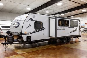 2025 Forest River Cherokee Grey Wolf Black Label 26DBHBL Bunkhouse Travel Trailer (Copy) Exterior Image