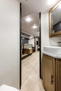 2025 Forest River Cherokee Grey Wolf Black Label 26DBHBL Bunkhouse Travel Trailer (Copy) Interior Image
