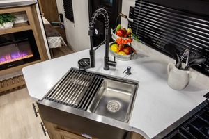 2025 Forest River Cherokee Grey Wolf Black Label 26DBHBL Bunkhouse Travel Trailer (Copy) Interior Image