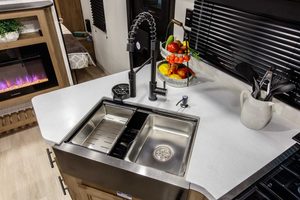 2025 Forest River Cherokee Grey Wolf Black Label 26DBHBL Bunkhouse Travel Trailer (Copy) Interior Image