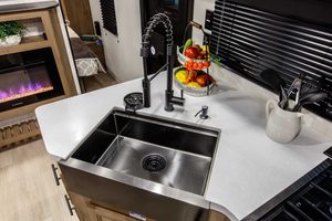 2025 Forest River Cherokee Grey Wolf Black Label 26DBHBL Bunkhouse Travel Trailer (Copy) Interior Image