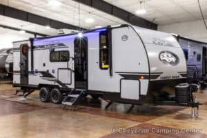 2026 Forest River Cherokee Grey Wolf Black Label 23DBHBL Bunkhouse Travel Trailer Exterior Image