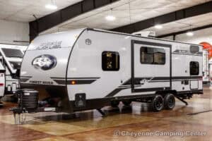 2026 Forest River Cherokee Grey Wolf Black Label 23DBHBL Bunkhouse Travel Trailer Exterior Image