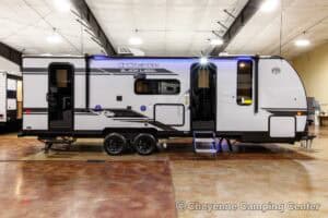 2026 Forest River Cherokee Grey Wolf Black Label 23DBHBL Bunkhouse Travel Trailer Exterior Image