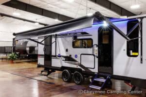 2026 Forest River Cherokee Grey Wolf Black Label 23DBHBL Bunkhouse Travel Trailer Exterior Image