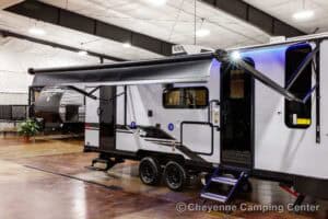 2026 Forest River Cherokee Grey Wolf Black Label 23DBHBL Bunkhouse Travel Trailer Exterior Image