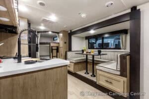 2026 Forest River Cherokee Grey Wolf Black Label 23DBHBL Bunkhouse Travel Trailer Interior Image