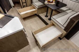 2026 Forest River Cherokee Grey Wolf Black Label 23DBHBL Bunkhouse Travel Trailer Interior Image