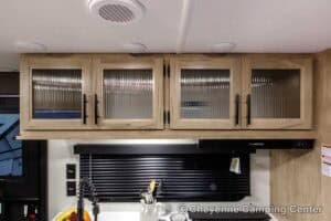 2026 Forest River Cherokee Grey Wolf Black Label 23DBHBL Bunkhouse Travel Trailer Interior Image