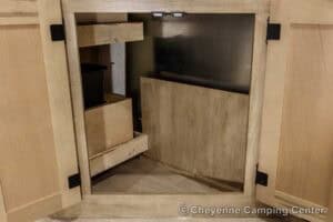 2026 Forest River Cherokee Grey Wolf Black Label 23DBHBL Bunkhouse Travel Trailer Interior Image