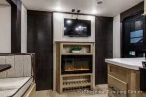 2026 Forest River Cherokee Grey Wolf Black Label 23DBHBL Bunkhouse Travel Trailer Interior Image