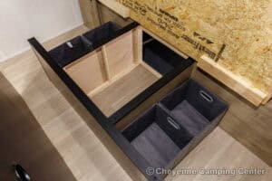 2026 Forest River Cherokee Grey Wolf Black Label 23DBHBL Bunkhouse Travel Trailer Interior Image