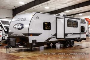 2027 Forest River Cherokee Grey Wolf Black Label 23DBHBL Bunkhouse Travel Trailer Exterior Image