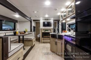 2027 Forest River Cherokee Grey Wolf Black Label 23DBHBL Bunkhouse Travel Trailer Interior Image