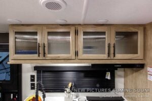 2027 Forest River Cherokee Grey Wolf Black Label 23DBHBL Bunkhouse Travel Trailer Interior Image