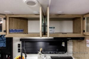 2027 Forest River Cherokee Grey Wolf Black Label 23DBHBL Bunkhouse Travel Trailer Interior Image