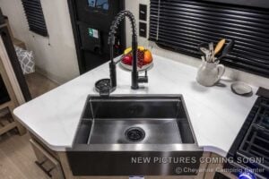 2027 Forest River Cherokee Grey Wolf Black Label 23DBHBL Bunkhouse Travel Trailer Interior Image