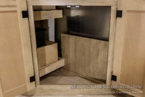 2027 Forest River Cherokee Grey Wolf Black Label 23DBHBL Bunkhouse Travel Trailer Interior Image
