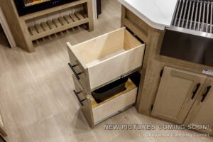 2027 Forest River Cherokee Grey Wolf Black Label 23DBHBL Bunkhouse Travel Trailer Interior Image
