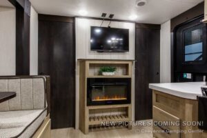 2027 Forest River Cherokee Grey Wolf Black Label 23DBHBL Bunkhouse Travel Trailer Interior Image