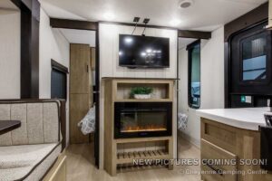 2027 Forest River Cherokee Grey Wolf Black Label 23DBHBL Bunkhouse Travel Trailer Interior Image