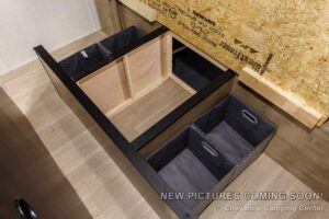 2027 Forest River Cherokee Grey Wolf Black Label 23DBHBL Bunkhouse Travel Trailer Interior Image